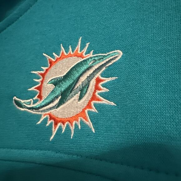 MIAMI DOLPHINS NFL FOOTBALL THERMA FIT ON FIELD HOODIE SWEATSHIRT XL $85 - Picture 4 of 10